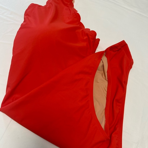 J CREW Scalloped one-shoulder one-piece swimsuit size XL. - Picture 12 of 15